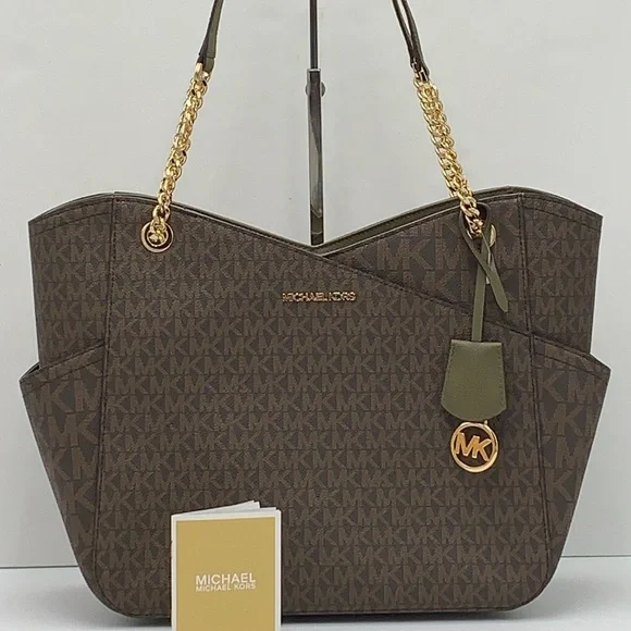 COPY - MICHAEL KORS 
Jet Set Large Logo Shoulder Bag
COLOR OLIVE 
NWT - Picture 7 of 16